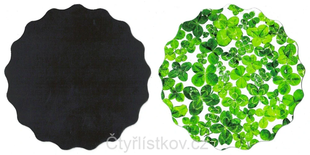 Magnetka se čtyřlístky - kruh VLNKA 10 cm